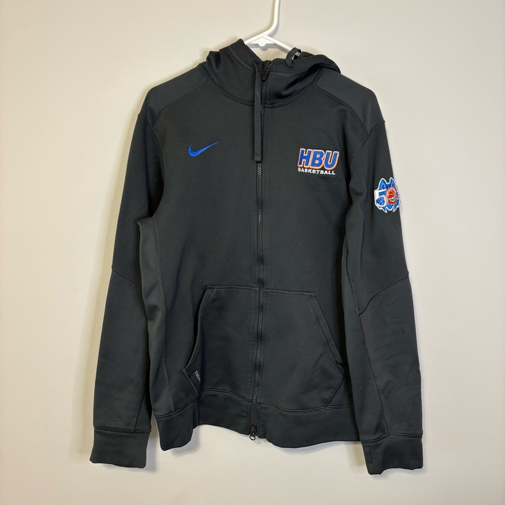 Nike Charcoal HBU Basketball Full-Zip Hoodie